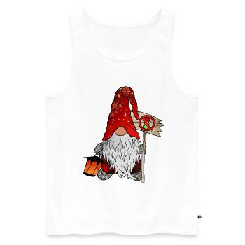 Anti Ampel Wichtel Weihnachts Zwerg - Männer Premium Bio Tank Top - Weiß - Vorne - AI Model Male 178 light (178cm)