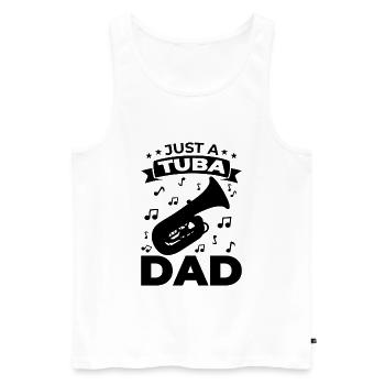 Tuba Papa - Männer Premium Bio Tank Top - Weiß - Vorne - Michal (187cm)