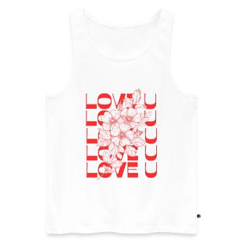 LOVE U - Débardeur bio Premium Homme - blanc - Devant - Michal (187cm)