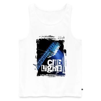 Club Lights - Rostock - Männer Premium Bio Tank Top - Weiß - Vorne - AI Model Male 178 light (178cm)