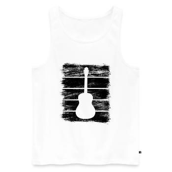 Croquis de guitare - Débardeur bio Premium Homme - blanc - Devant - Michal (187cm)