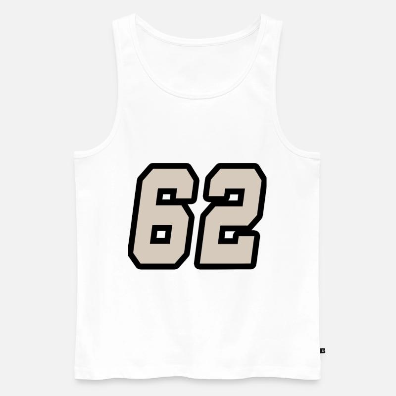 Nummer zweiundsechzig 62 - Männer Premium Bio Tank Top - Weiß