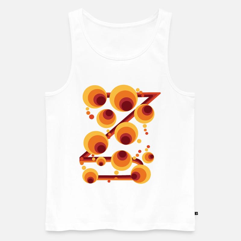 Abstraktes Polka Dot Kreismuster - Männer Premium Bio Tank Top - Weiß