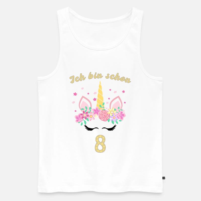Ich bin schon 8 - Männer Premium Bio Tank Top - Weiß