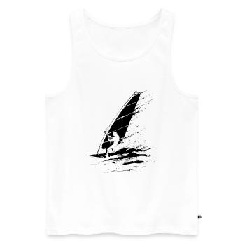 Windsurfers - Men's Premium Organic Tank Top - white - Front - AI Model Male 178 light (178cm)