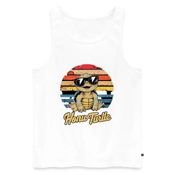 Honu Turtle Hawaii Longneck Reptile - Men's Premium Organic Tank Top - white - Front - AI Model Male 178 light (178cm)