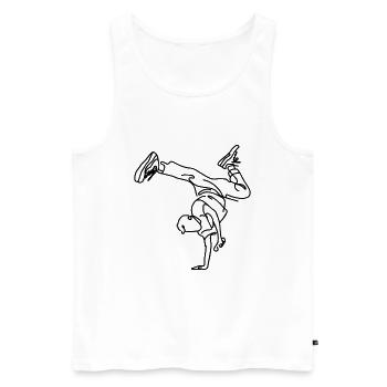Garçon de breakdance - Débardeur bio Premium Homme - blanc - Devant - AI Model Male 178 light (178cm)