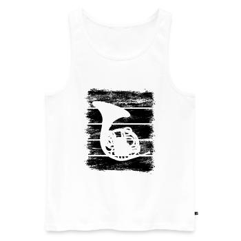 Waldhorn - Männer Premium Bio Tank Top - Weiß - Vorne - AI Model Male 178 light (178cm)