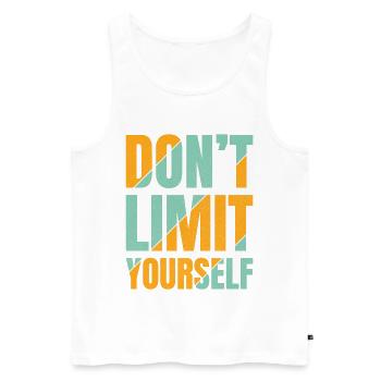 Schränken Sie sich nicht ein - Männer Premium Bio Tank Top - Weiß - Vorne - Michal (187cm)