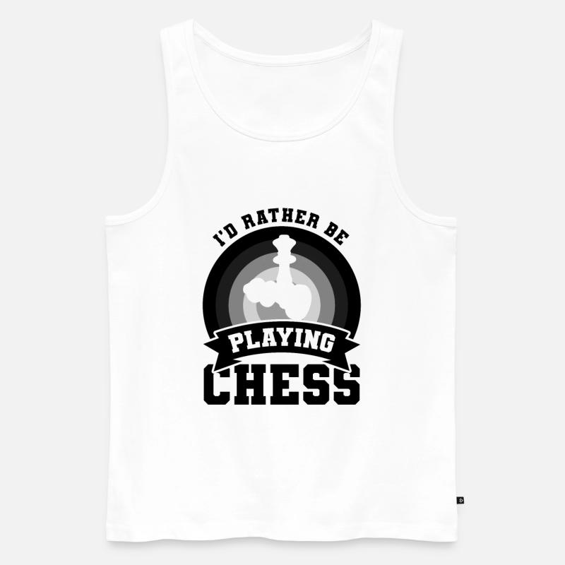 Schachspieler Witz - Männer Premium Bio Tank Top - Weiß