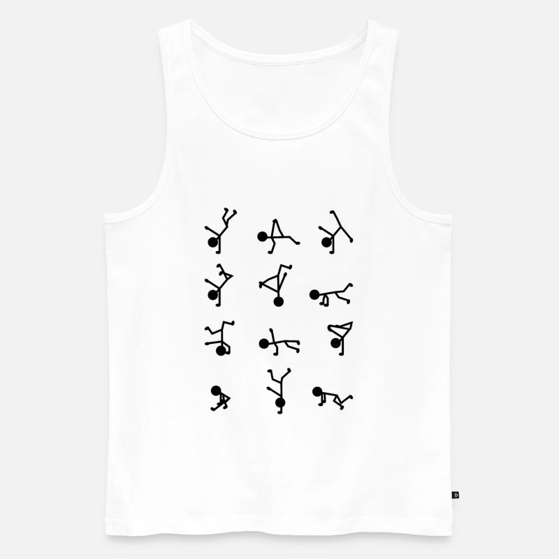 Breakdance Moves - Männer Premium Bio Tank Top - Weiß