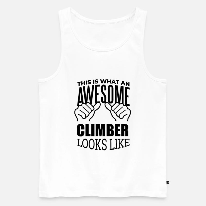 Bergsteiger - Männer Premium Bio Tank Top - Weiß