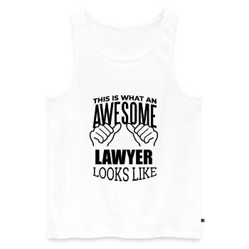 Lawyer Lawyer Lawyer - Men's Premium Organic Tank Top - white - Front - Michal (187cm)