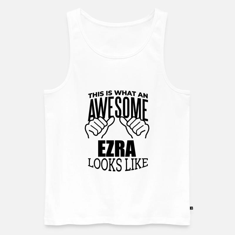 Ezra - Männer Premium Bio Tank Top - Weiß