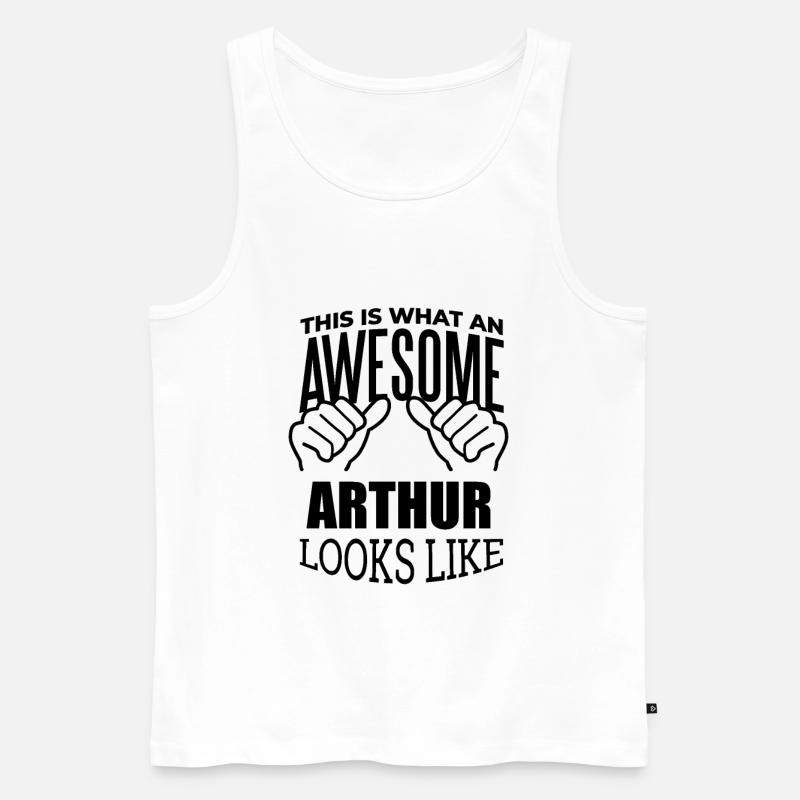 Arthur - Männer Premium Bio Tank Top - Weiß