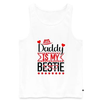 Best Dad - Men's Premium Organic Tank Top - white - Front - Michal (187cm)