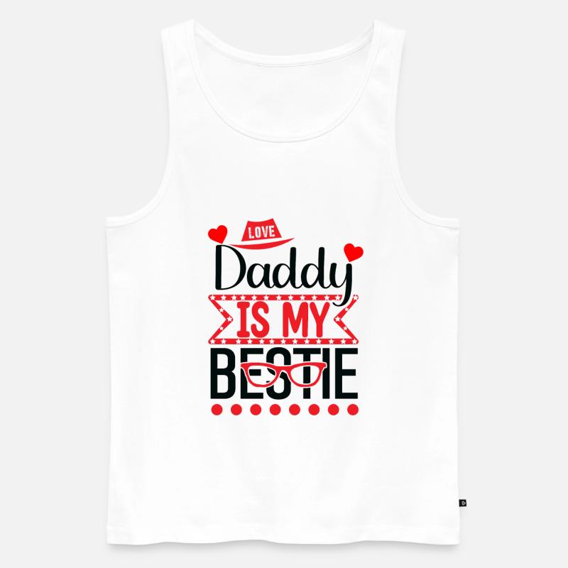 Bester Papa - Männer Premium Bio Tank Top - Weiß