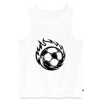 Style de dessin animé de football - Débardeur bio Premium Homme - blanc - Devant - Michal (187cm)