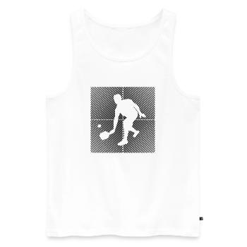 Jeu de balles de pickleball Joueur de pickleball - Débardeur bio Premium Homme - blanc - Devant - Michal (187cm)