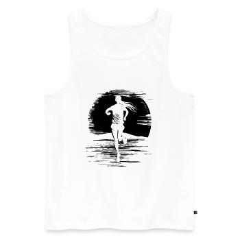 Coureur - Débardeur bio Premium Homme - blanc - Devant - AI Model Male 178 light (178cm)