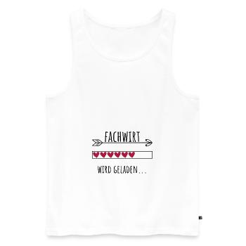 Fachwirt Ausbildung Personalisierter Beruf Mädchen - Männer Premium Bio Tank Top - Weiß - Vorne - Michal (187cm)