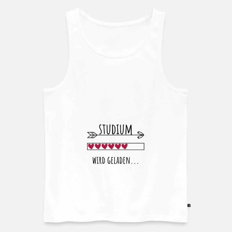 Studium Personalisierter Beruf Mädchen - Männer Premium Bio Tank Top - Weiß