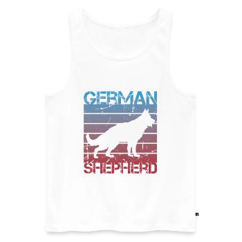 Chien de berger - Débardeur bio Premium Homme - blanc - Devant - Michal (187cm)
