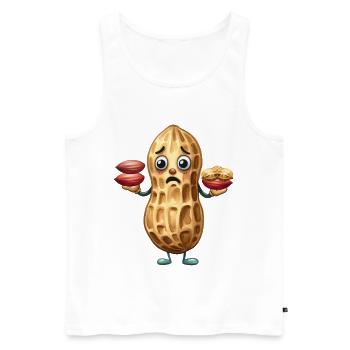Erdnuss Erdnüsse Nuss Nüsse Kind Kinder Baby - Männer Premium Bio Tank Top - Weiß - Vorne - Michal (187cm)