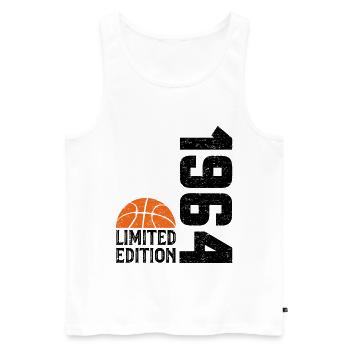80e Anniversaire 1944 Édition Limitée Basketball - Débardeur bio Premium Homme - blanc - Devant - Michal (187cm)