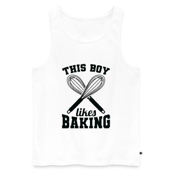 Small baker - Men's Premium Organic Tank Top - white - Front - Michal (187cm)