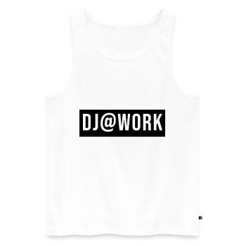 DJ At Work - Men's Premium Organic Tank Top - white - Front - Michal (187cm)