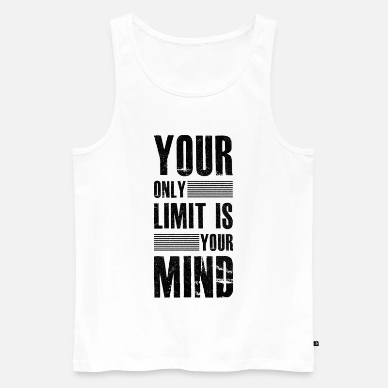 your only limit is your mind - Männer Premium Bio Tank Top - Weiß