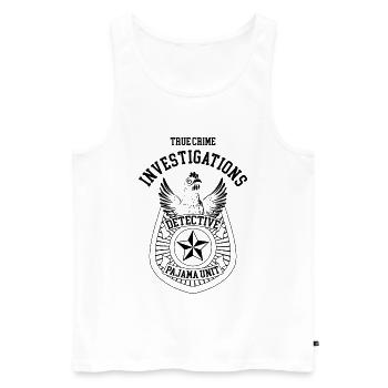Poulet True Crime Detective Marque Cadeau Drôle - Débardeur bio Premium Homme - blanc - Devant - Michal (187cm)