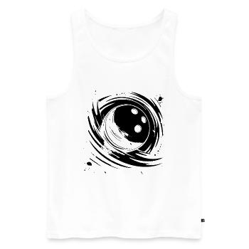 Graphiques de bowling - Débardeur bio Premium Homme - blanc - Devant - AI Model Male 178 light (178cm)