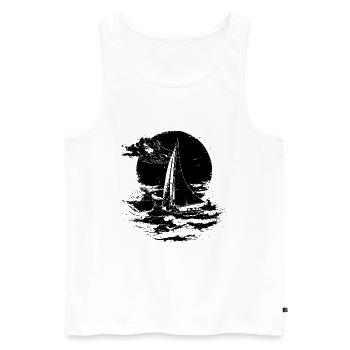 Sail - Men's Premium Organic Tank Top - white - Front - Michal (187cm)