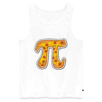 Icône Pizza Pi - Débardeur bio Premium Homme - blanc - Devant - Michal (187cm)