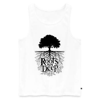 Roots Run Deep - Tree of Life Nature Design - Men's Premium Organic Tank Top - white - Front - Michal (187cm)