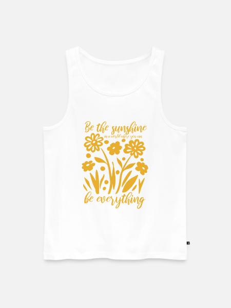 Blumen - Frühling - Be the sunshine - Spruch - Men's Premium Organic Tank Top - white