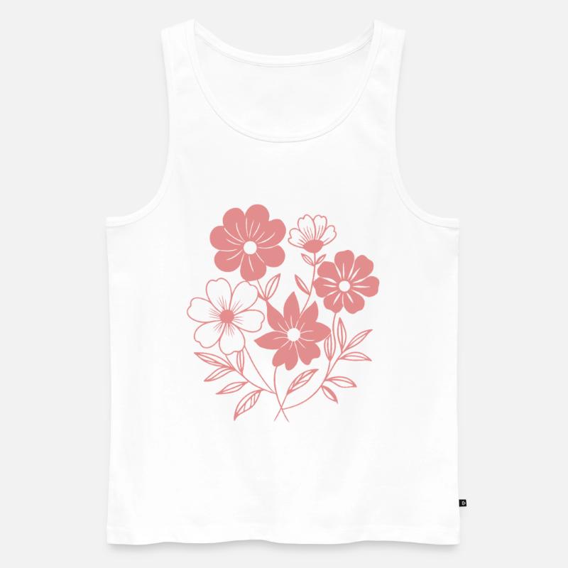 Blumen - Frühling - Sommer - Spruch - Männer Premium Bio Tank Top - Weiß