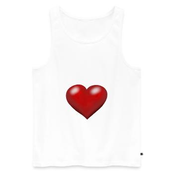 Coeurs Coeurs Saint-Valentin Amour Saint Valentin - Débardeur bio Premium Homme - blanc - Devant - Michal (187cm)