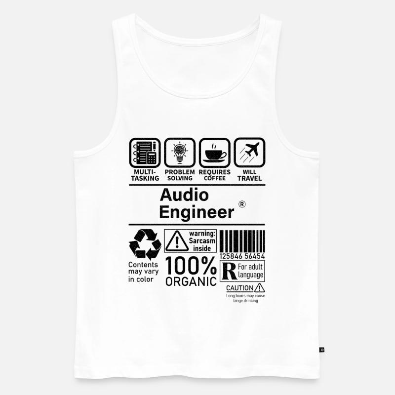 Audio Engineer multi tasking problem solving - Männer Premium Bio Tank Top - Weiß