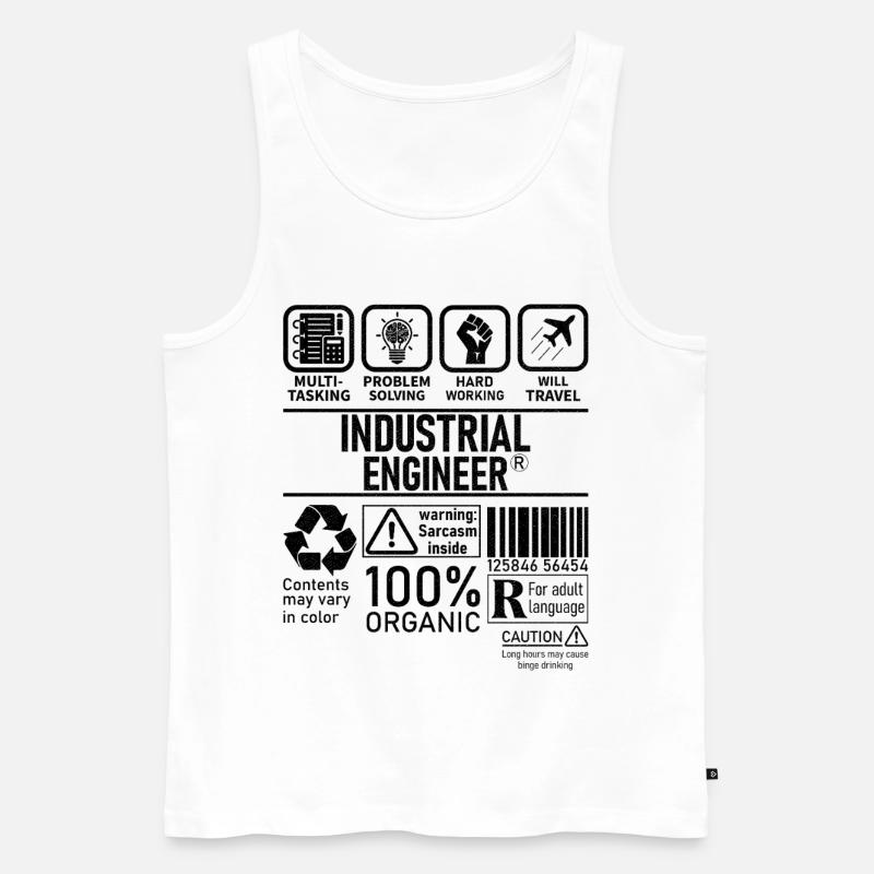 Industrial Engineer multi tasking problem solving - Men's Premium Organic Tank Top - white