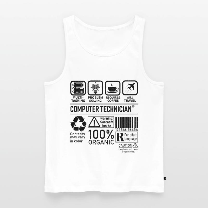 Computer Technician multi tasking problem solving Männer Premium Bio Tank Top