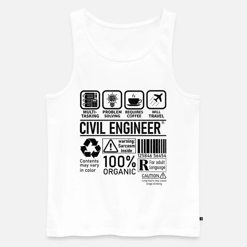 Civil Engineer multi tasking problem solving - Männer Premium Bio Tank Top - Weiß