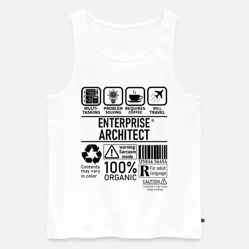 Enterprise Architect multi tasking problem solving - Men's Premium Organic Tank Top - white
