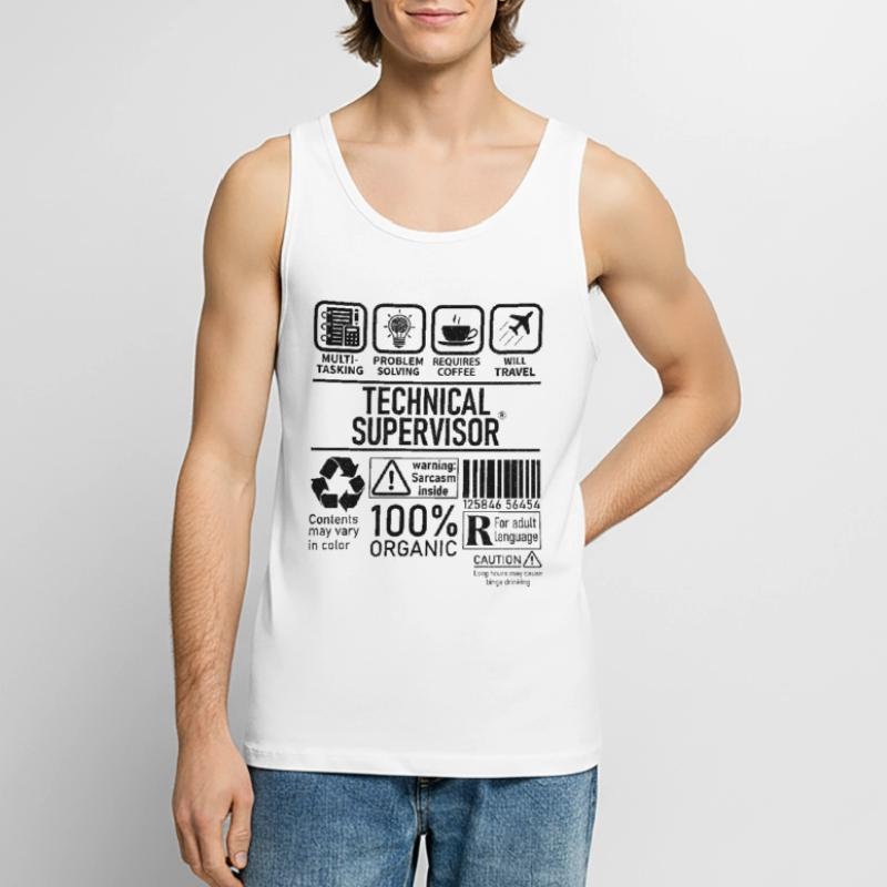 Technical Supervisor multi tasking problem solving Männer Premium Bio Tank Top