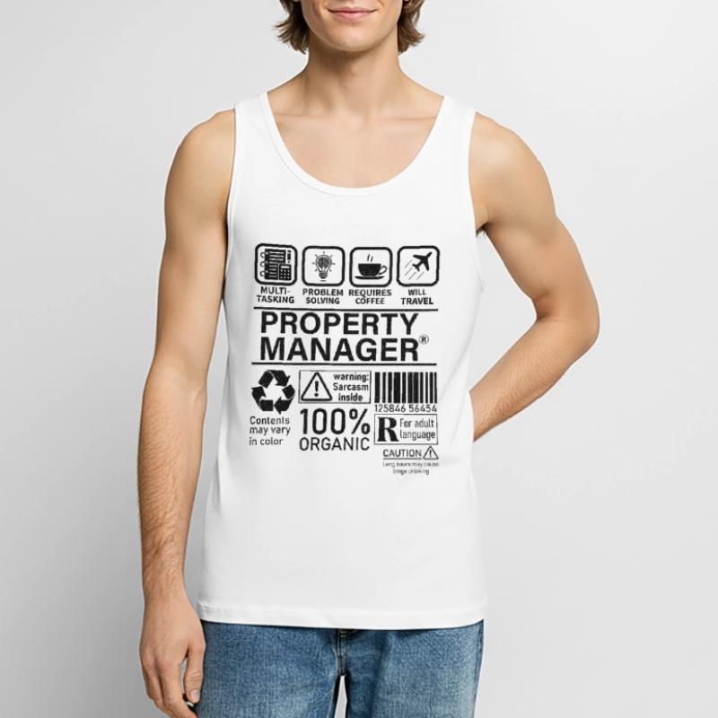 property manager multi tasking problem solving Männer Premium Bio Tank Top