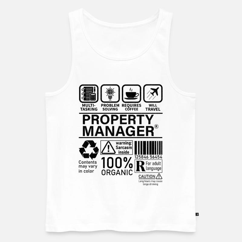 Property Manager Multi Tasking Problem Solving - Men's Premium Organic Tank Top - white