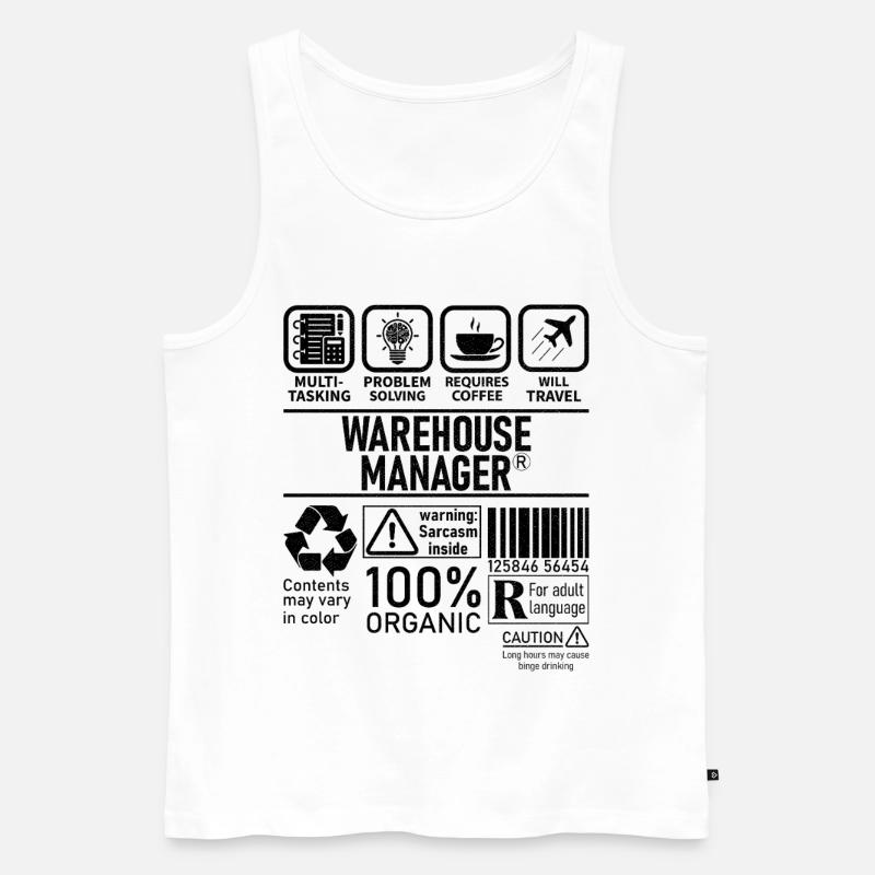 Warehouse Manager multi tasking problem solving - Männer Premium Bio Tank Top - Weiß