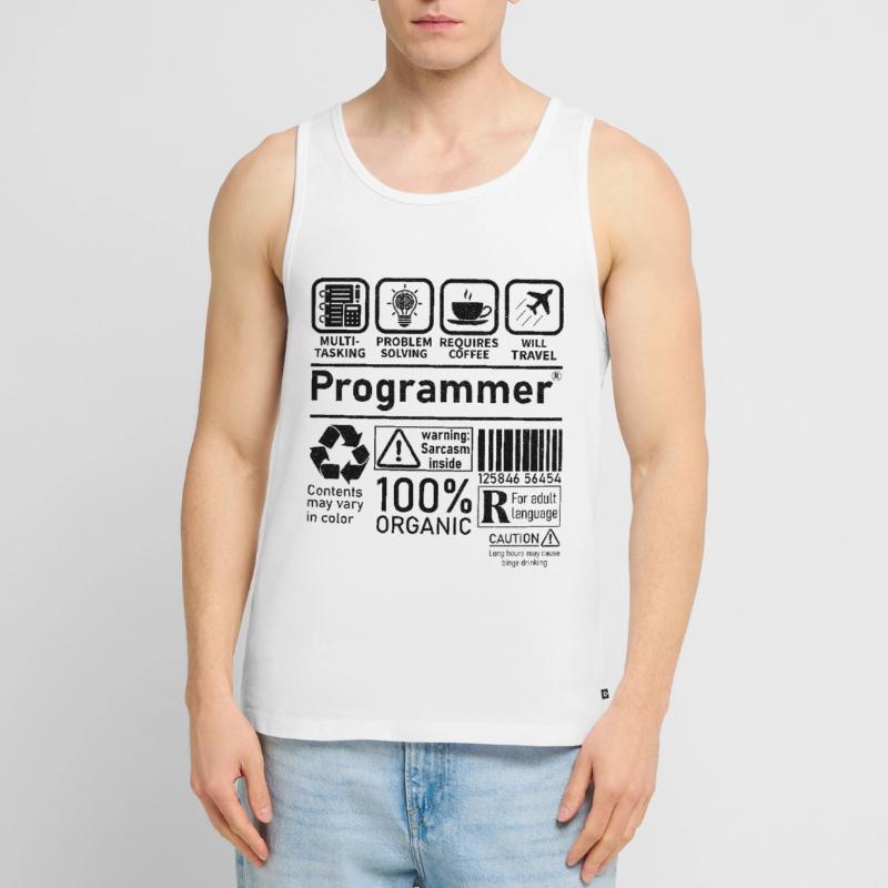Programmer multi tasking problem solving requires Men's Premium Organic Tank Top